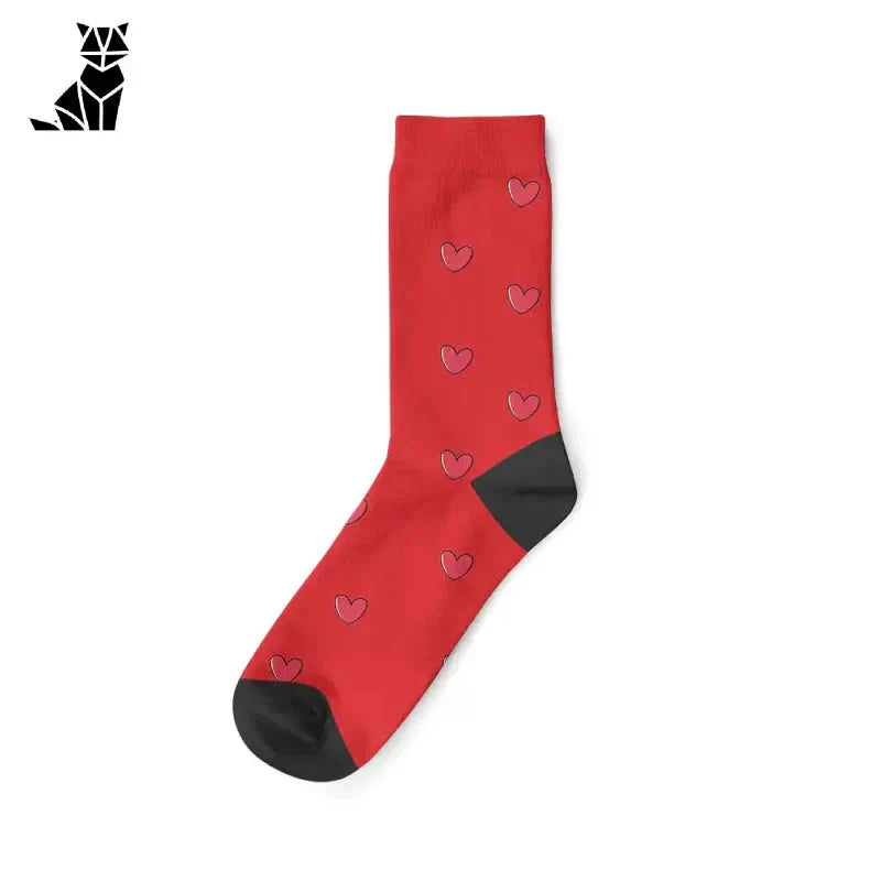 Chaussettes personnalisées en forme de cœur rouge pour un style et un confort uniques