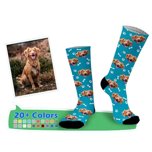 Chaussettes personnalisées pour chat : Style unique et confort avec la photo de votre chien - Chaussettes personnalisées Transparent Background