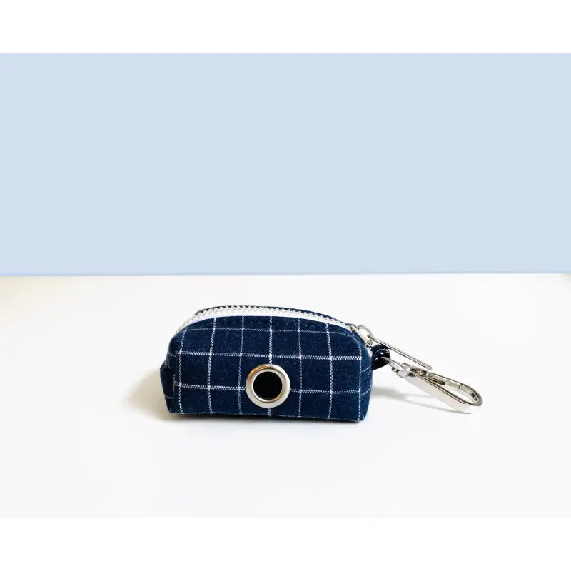 Kit Complet Chien Personnalisé Coton Carreaux Bleu Marine