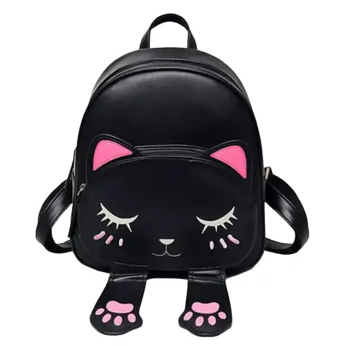Sac à Dos Petit Minou En Forme Chat Pour Un Style Adorable - Noir Transparent Background