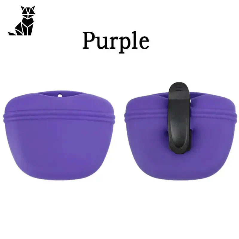 Anneau en silicone violet sur sac de dressage pour chien - Dressage, Accessoires Chien, Friandises